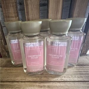 Bath & Body Works Champagne Toast New Travel Size Set X 5 Shower Gel 3 fl oz